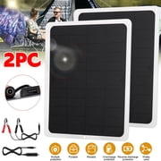 Lohoms 2PC 22W Portable Solar Panel Kit 12V Trickle Charger Battery Maintainer for RV Boat Car Motorcycle