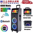 thumbnail image 1 of Lohoms 4000W Dual 10" Woofers Portable Karaoke Machine with 14.1" Touchscreen and 2 Wireless Mics, 1 of 10