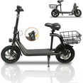 thumbnail image 1 of Lohoms 450W Electric Bicycle for Adults, Folding Electric Bike E-Bike Commuter Foldable Scooter with Seat, 1 of 10