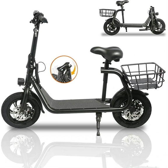 Lohoms 450W Electric Bicycle for Adults, Folding Electric Bike E-Bike Commuter Foldable Scooter with Seat