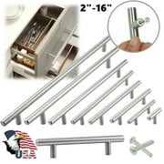 Lohoms 50 Pack 10 inches Stainless Steel T Bar, Kitchen Door Cabinet Handles Pull Knobs T Bar, Brushed Cupboard Drawer Pulls, 10"