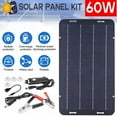 thumbnail image 1 of Lohoms 60W Solar Panel, 18V Trickle Charger Battery Charger Solar Panel Kit Maintainer Boat Car RV, 1 of 9