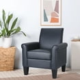 Lohoms Navy Blue Faux Leather Office/Patio Arm Chair - Walmart Business ...