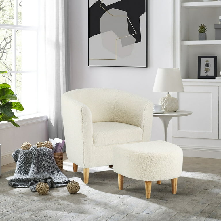 Cream chair and footstool new arrivals