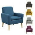 thumbnail image 1 of Lohoms Arm Lounge Chair, Modern Accent Fabric Chair Single Sofa Comfy Upholstered Arm Chair Living Room Home Office Furniture, Blue, 1 of 8