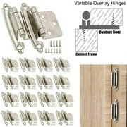 Lohoms Kitchen Cabinet Hinges, 1/2 inch Overlay Self Closing Face Mount Hinges For Kitchen Cupboard Door With Screws, 10 Pairs (20pcs)
