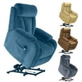 thumbnail image 1 of Lohoms Metal Wood Sponge Recliners with Remote Control, Blue, 1 of 10
