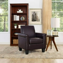Lohoms Modern Faux Leather Accent Chair Uplostered Arm Chairs Comfy Single Sofa Chair for Living Room, Office Study