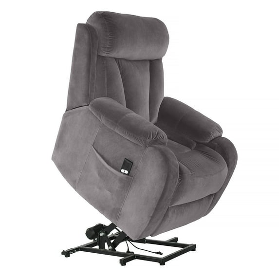 Lohoms Power Lift Recliner Chair, Electric Recliners for Elderly Seniors with Remote Control, Comfy Lounge Single Sofa, Leisure Relaxing Chair, 2 Side Pockets, Gift for Your Family, Light Brown