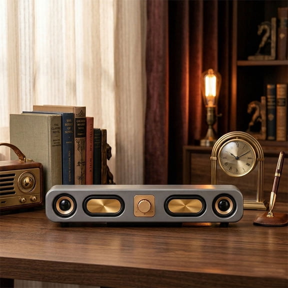 Lohoms Retro Bluetooth Speaker, Portable Vintage Wireless Speaker with 10W Sound, Mini Speaker for Home, Office, Cafe, Restaurant