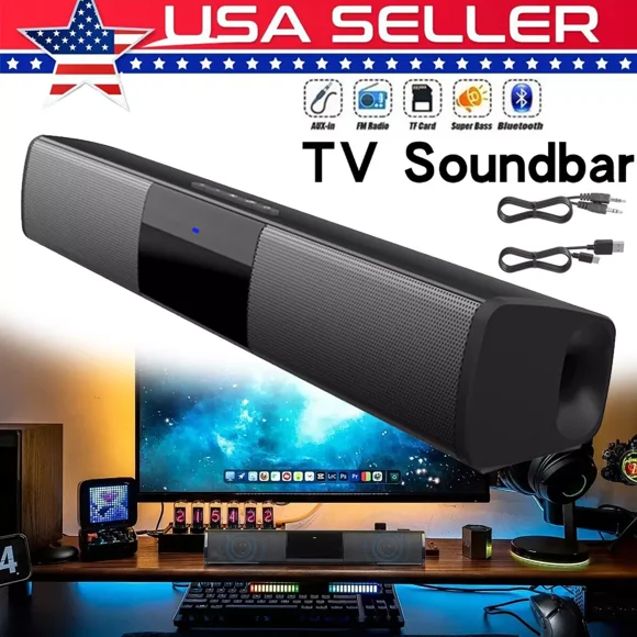 Lohoms Wireless Sound Bar TV Soundbar Bluetooth Speaker Home Theater Stereo Subwoofer Powerful