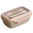 thumbnail image 1 of Lohuatrd 1000ML Bento Box Lunch Containers Airtight Seal Sturdy with Tableware Heat-resistant Microwave Safe Bento Box, 1 of 8