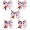 thumbnail image 1 of Lohuatrd 5Pcs/Set Christmas Bowknot Stocking Glove Tree Snowman Santa Claus Reindeer Plaid Print Xmas Tree Gift Box Decoration Ribbon Bowknot Party Supplies, 1 of 8