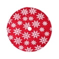 thumbnail image 1 of Lohuatrd 90/122CM Christmas Tree Skirt Stocking Round Snowflake Print Holiday Indoor Decoration Xmas Tree Cover Mat Party Supplies, 1 of 8