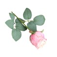 thumbnail image 1 of Lohuatrd Artificial Rose Flower Branch with Stem Burnt Edge Green Leaves Realistic Reusable Non-withering Home Wedding Party Faux Flower Decoration Photo Props, 1 of 8