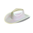 thumbnail image 1 of Lohuatrd Bright Colors Cowboy Hat Wide Brim Hemming Windproof Rope Halloween Holographic LED Light Jazz Hat Fashion Accessories, 1 of 8