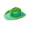 thumbnail image 1 of Lohuatrd Bright Colors Cowboy Hat Wide Brim Hemming Windproof Rope Halloween Holographic LED Light Jazz Hat Fashion Accessories, 1 of 8