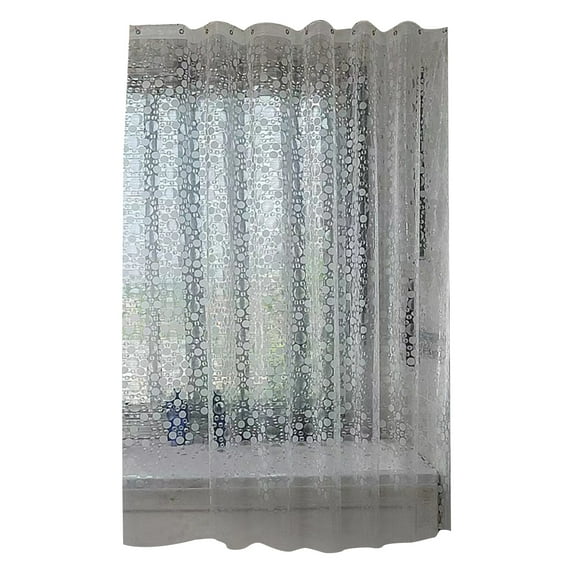 Lohuatrd EVA Shower Curtain Liner 3D Texture Design Odor-Free with Rustproof Grommets Easy Installation Shower Curtain Bathroom Liner