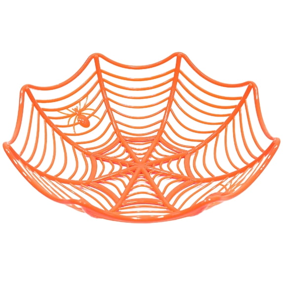 Lohuatrd Fruit Basket Halloween Spider Web Shape Fruit Bowl Multi-purpose Exquisite Candy Basket Party Decoration