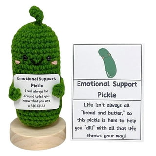 Kehuo Emotional Support Pickled Cucumber Gift, Knitted Doll Emotional  Support Pickles, Cute Knitted Pickled Cucumber Knitting Doll, Gifts for  Kids & Love - Plckle(B) 