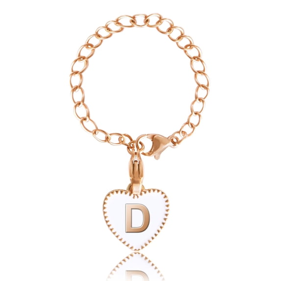 Lohuatrd Tumbler Letter Charm Love Heart Oil-dripping A-Z Capital Letter Water Cup Mug Handle Identification Decoration Hanging Chain Pendant Tumbler Accessories