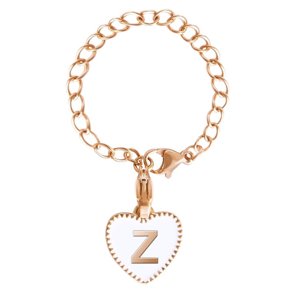Lohuatrd Tumbler Letter Charm Love Heart Oil-dripping A-Z Capital Letter Water Cup Mug Handle Identification Decoration Hanging Chain Pendant Tumbler Accessories