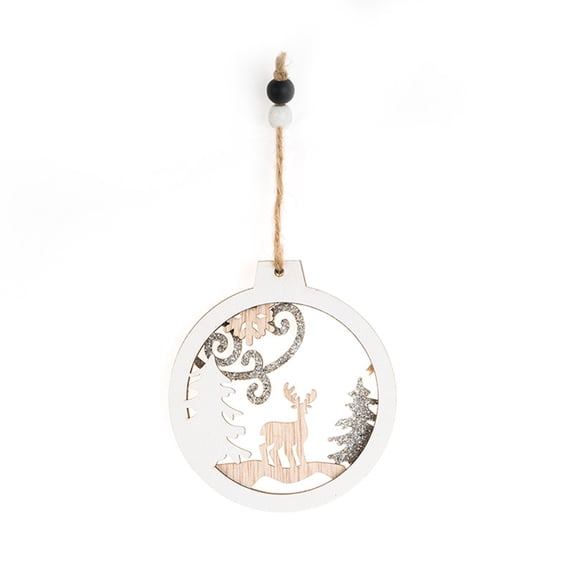 Lohuatrd Vintage Hollow Wooden Christmas Pendant Ornament Christmas Tree Reindeer Ornament Hanging Gift Christmas Party Holiday Home Decor