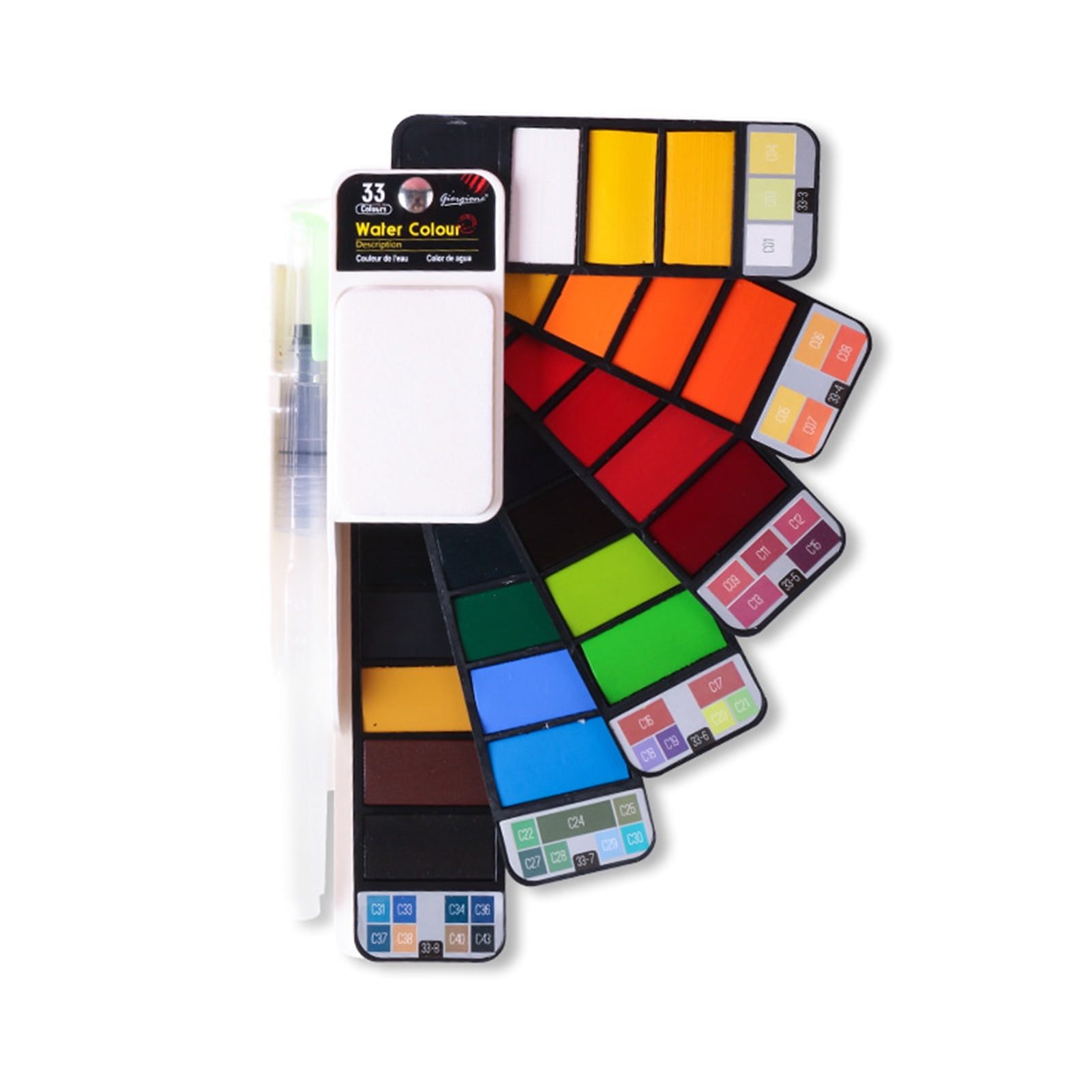 Lohuatrd Watercolor Paint with Palette Set Rich Color Strongly ...