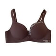 thumbnail image 1 of Lohuatrd Women Bra Seamless Padded Breast Support No Wire Solid Color Soft Breathable Elastic Push Up Adjustable Straps Sports Bra Lady Underwear, 1 of 7