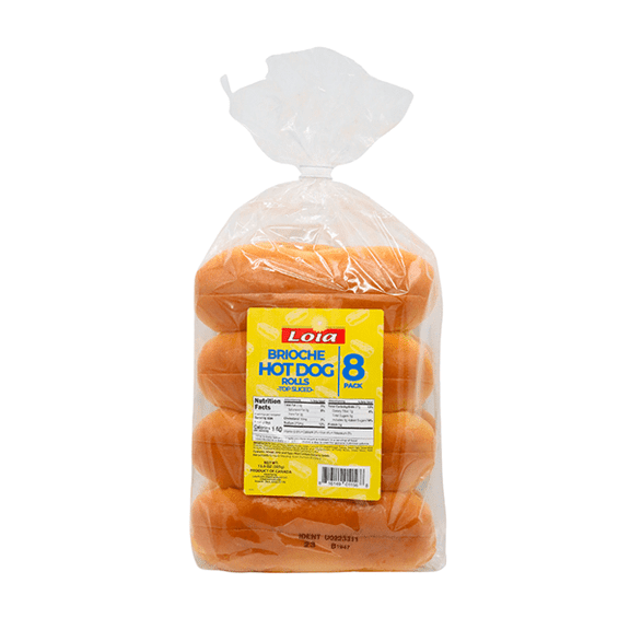 Loia Hot Dog Buns Brioche -Value Pack 4 Count