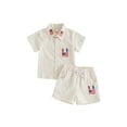 thumbnail image 1 of Loicainy Baby Boy Flag Outfit 4th of July Loose Fit Button Down Shirt  Shorts Set Patriotic Toddler Independence Day Clothes 6 12 18 24 Months 2T 3T 4T, 1 of 9