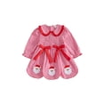 thumbnail image 1 of Loicainy Baby Toddler Girl Christmas Dress 12 18 24 Months 2T 3T 4T 5T Smocked Doll Collar Long Sleeve Plaid Dresses, 1 of 9