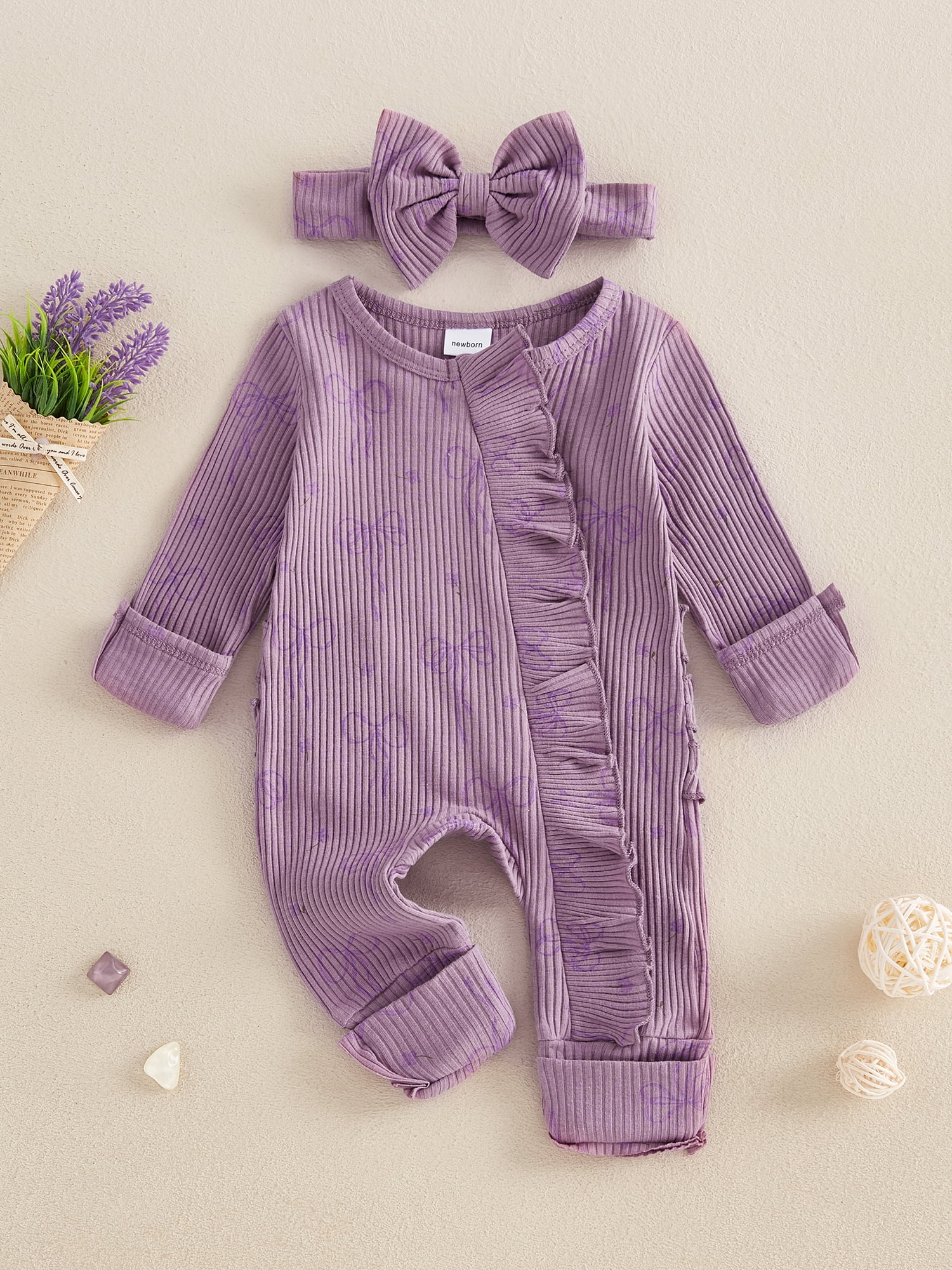 Spring Baby Rompers Loicainy Newborn Baby Girl Spring Fall Romper 3 6 Months Bow Print Long ...