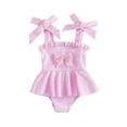 thumbnail image 1 of Loicainy Toddler Baby Girl Stripes Swimsuit 3 6 12 18 24 Months 2T 3T Cute Sleeveless Tie Shoulder Bathing Suit Swimwear, 1 of 8