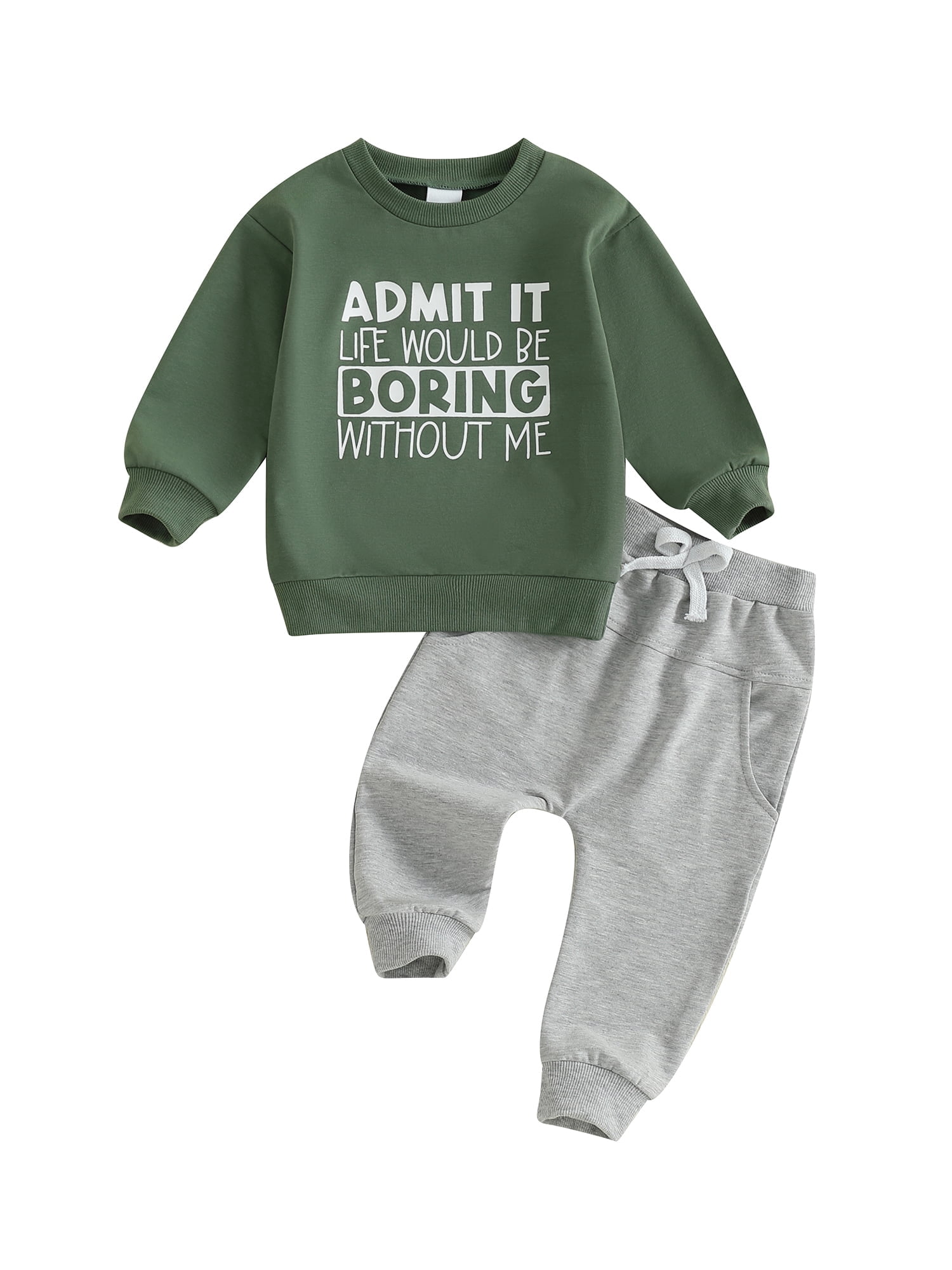 Loicainy Toddler Kids Boy Spring Fall Clothes Set 12 18 24 Months 2T 3T ...