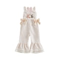 thumbnail image 1 of Loicainy Toddler Kids Girls Plaid Jumpsuits Easter Egg Sleeveless Bell-Bottom Size 12 Months to 5 Years, 1 of 9