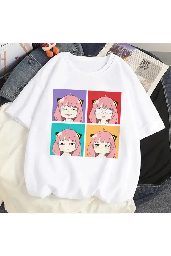 Loid Forger Yor Forger Anya Forger T-shirt Cartoon Manga Anime Harajuku Graphic Kawaii T-shirt For Men's Shirt