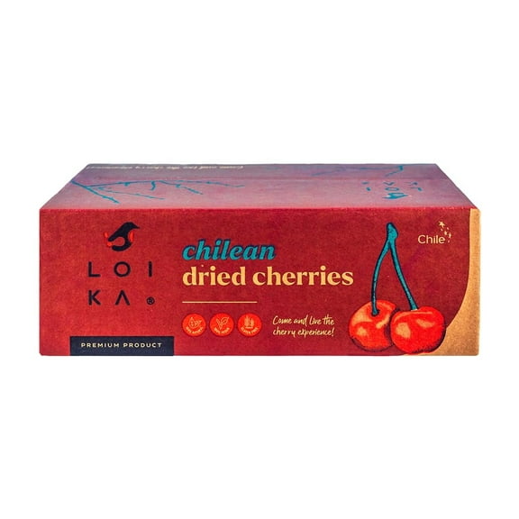 Loika - 100% Natural Dried Sweet Pitted Cherries 11.02 lbs – Bulk Pack, Naturally Sweet, No Added Sugar, No Preservatives, GMO-Free, High in Fiber, Ideal for Cooking & Industrial Use