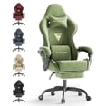 thumbnail image 1 of SOONTRANS Gaming Chair with Footrest, Ergonomic Gamer Chair for Adult, Reclining Velvet Fabric Office Chair, High Back Compute Chair with Massage, Racing Game Chairs(Green), 1 of 10