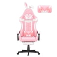 thumbnail image 1 of SOONTRANS Pink Gaming Chair with Footrest, Ergonomic Gamer Chair for Adults, Reclining Office Chair, High Back Compute Chair with Massage, Racing Game Chairs, 1 of 8
