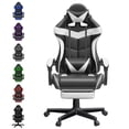thumbnail image 1 of Lointain Pink Gaming Chair with Footrest, Ergonomic Gamer Chair for Adults, Reclining Office Chair, High Back Compute Chair with Massage, Racing Game Chairs, 1 of 9