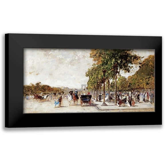 Loir, Luigi 14x9 Black Modern Framed Museum Art Print Titled - Les Champs Elysees, Paris