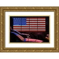 thumbnail image 1 of Loire, Herve 24x17 Gold Ornate Wood Framed with Double Matting Museum Art Print Titled - America Is Watching You, 1 of 4