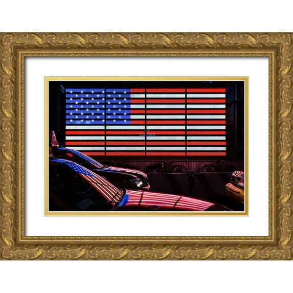 Loire, Herve 24x17 Gold Ornate Wood Framed with Double Matting Museum Art Print Titled - America Is Watching You