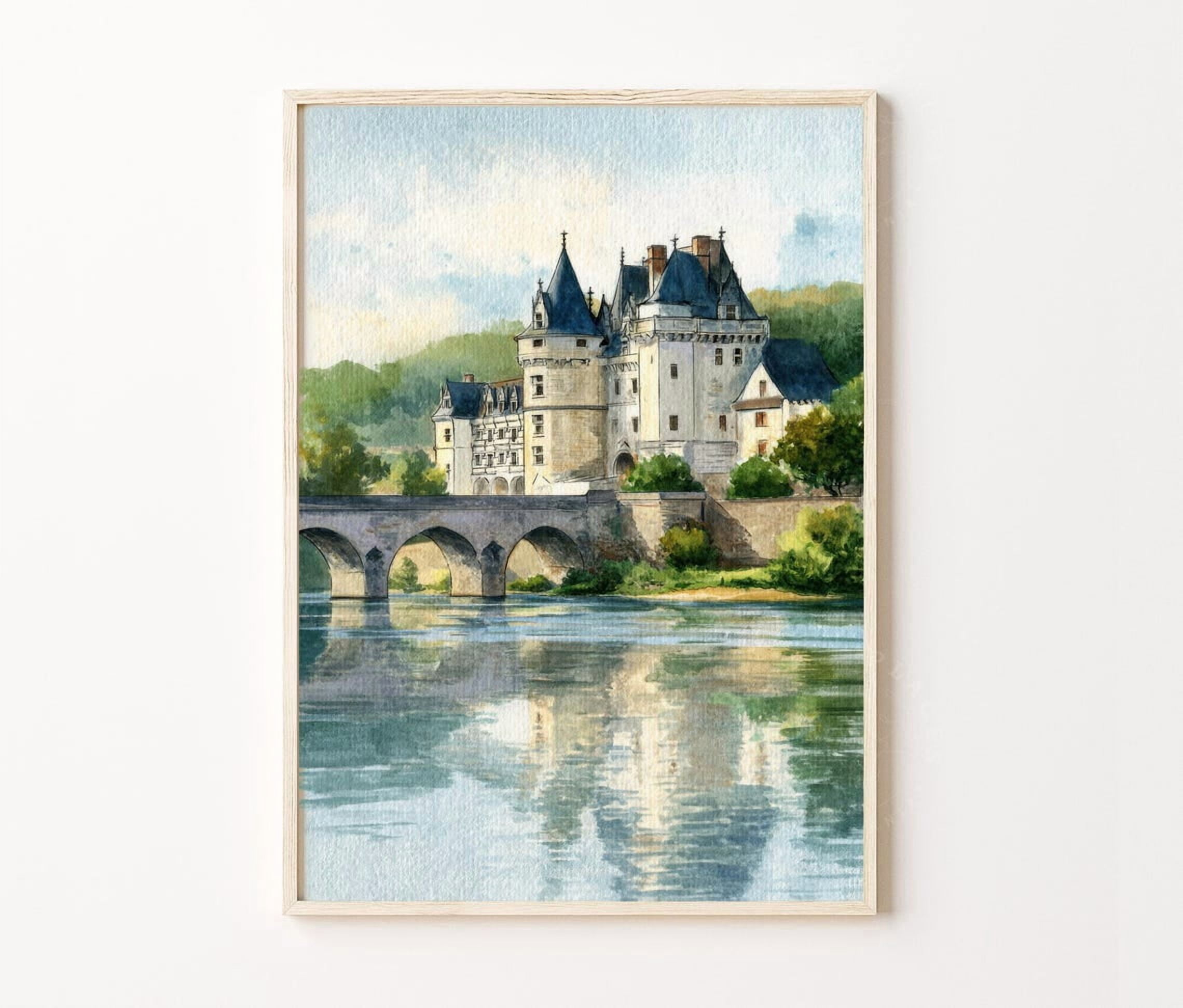Loire Valley France Castle Wall Art, Travel Inspired Home, Office And ...