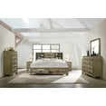 thumbnail image 1 of Loiret Light Grey Finish Wood Storage Platform King Bedroom Set with Dresser, Mirror, Two Nightstands, Chest, 1 of 13