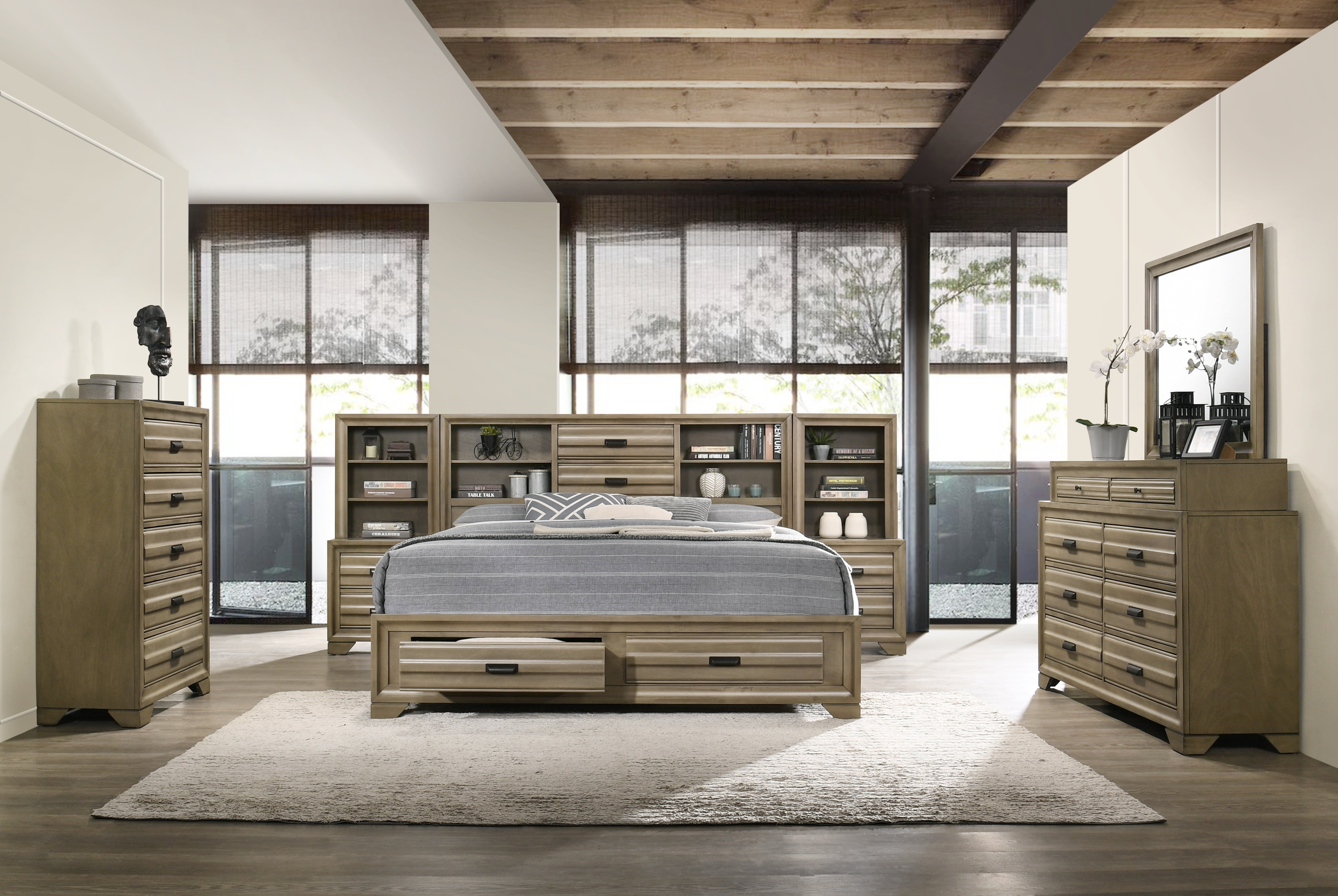 Loiret Solid King Size Bedroom Furniture Set with Storage Frame ...