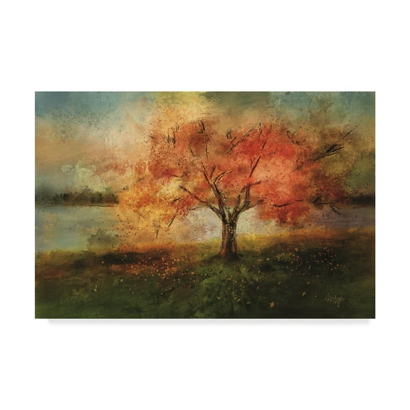 Lois Bryan 'Cherry Tree Sprinkled with Spring' Canvas Art
