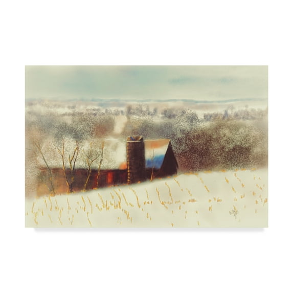 Lois Bryan 'The Barn Over the Hill' Canvas Art