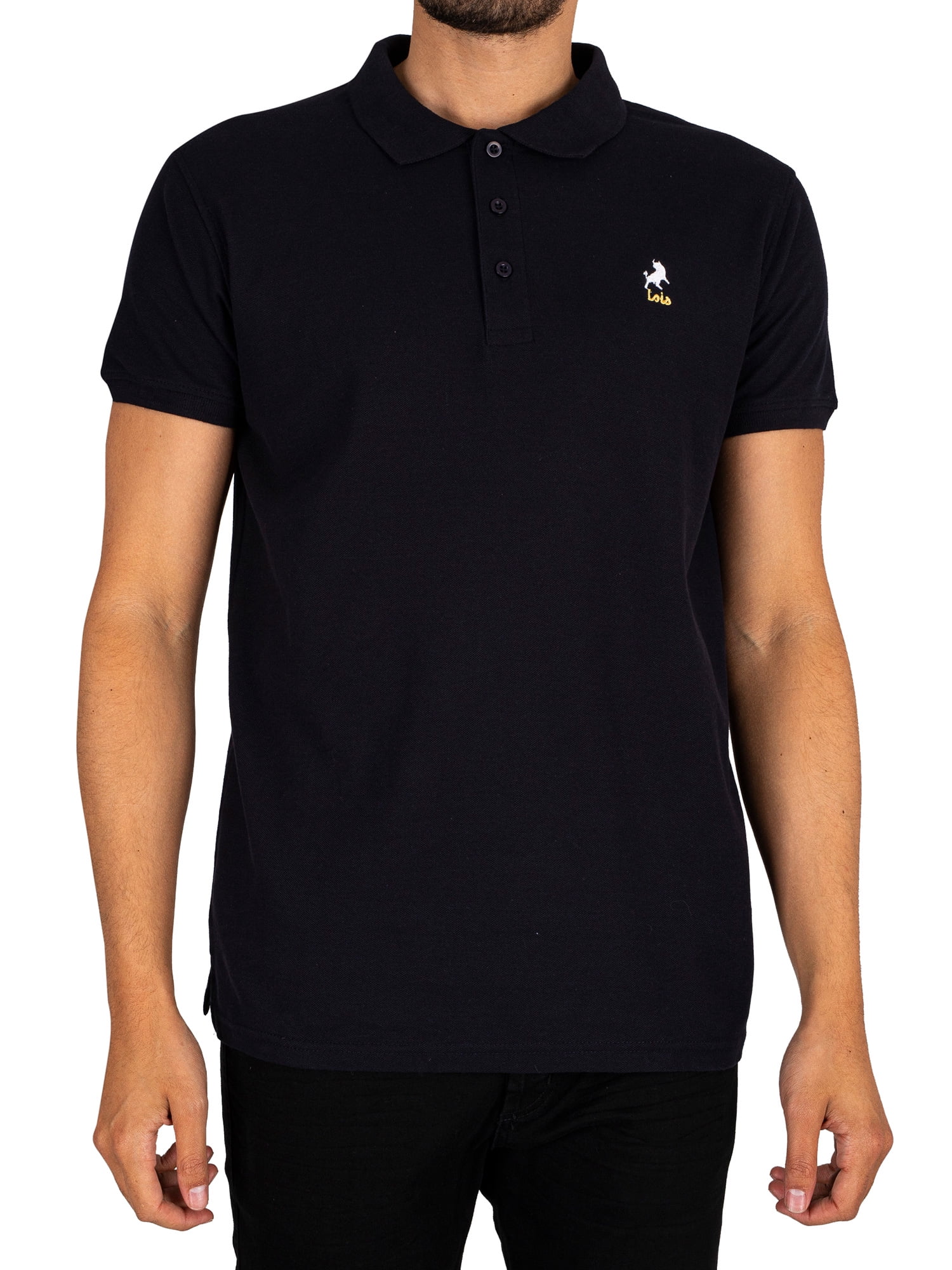 Lois Jeans Pol Embroidered Polo Shirt, Blue - Walmart.com